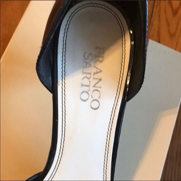 Franco Sarto Size 8.5  Peep-Toe Heels Black/Grey - Picture 4 of 7